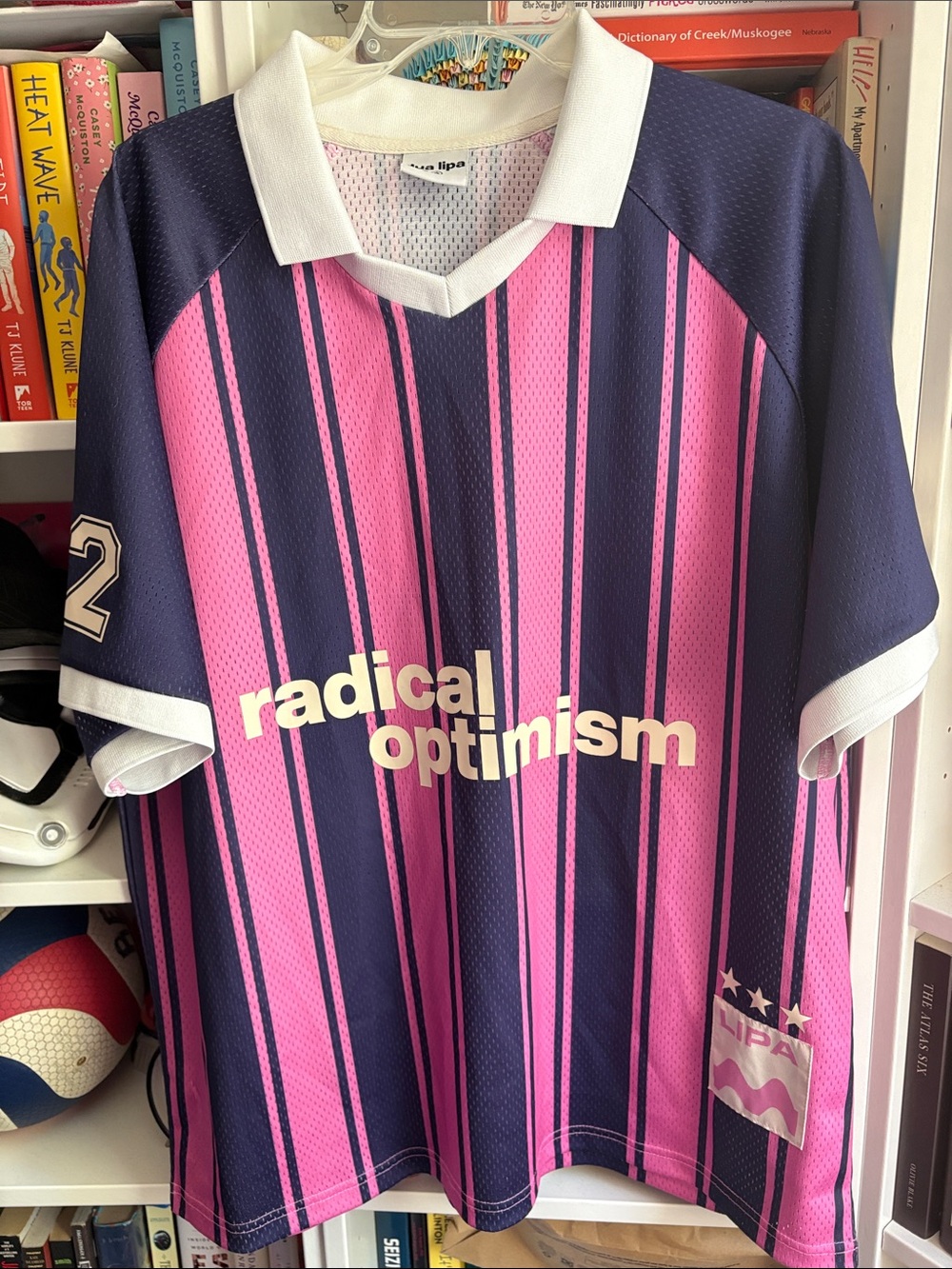 Dua Lipa Radical Optimism Pink & Navy Stripe Jersey